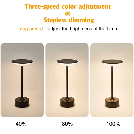 Touch Sensor LED Table Lamp – USB Rechargeable, Portable Night Light for Bedroom, Reading, Restaurant & Hotel