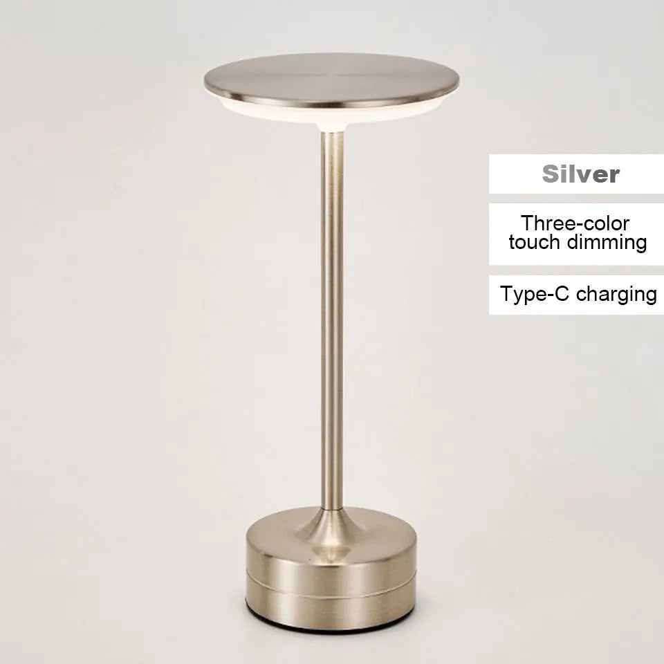 Touch Sensor LED Table Lamp – USB Rechargeable, Portable Night Light for Bedroom, Reading, Restaurant & Hotel
