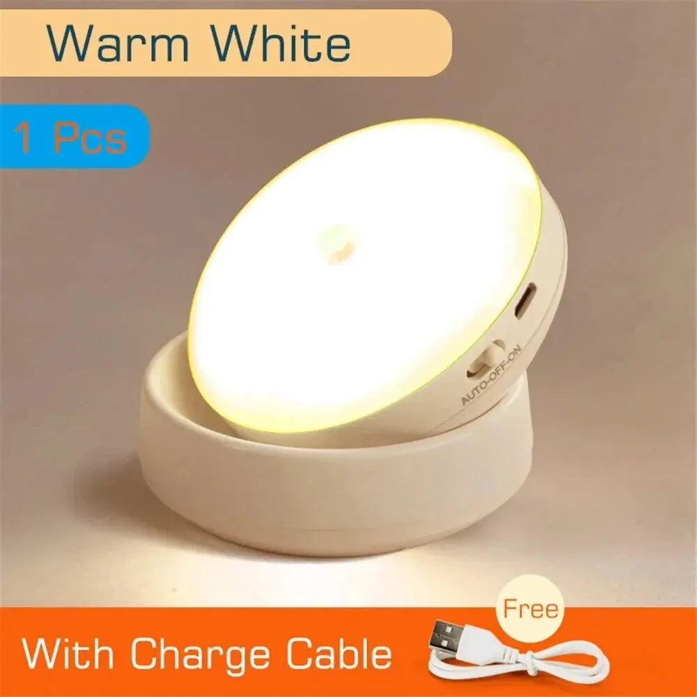 LED Night Light USB - Motion Sensor Bedside Cabinet & Wardrobe Lamp