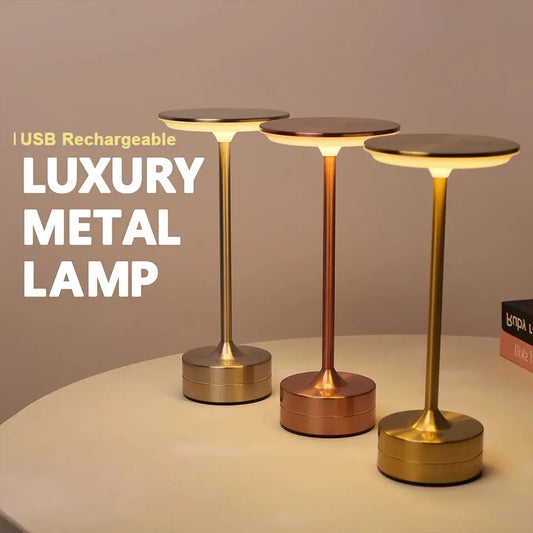Touch Sensor LED Table Lamp – USB Rechargeable, Portable Night Light for Bedroom, Reading, Restaurant & Hotel