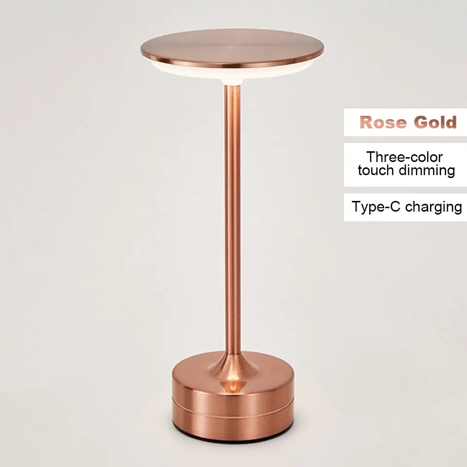 Touch Sensor LED Table Lamp – USB Rechargeable, Portable Night Light for Bedroom, Reading, Restaurant & Hotel