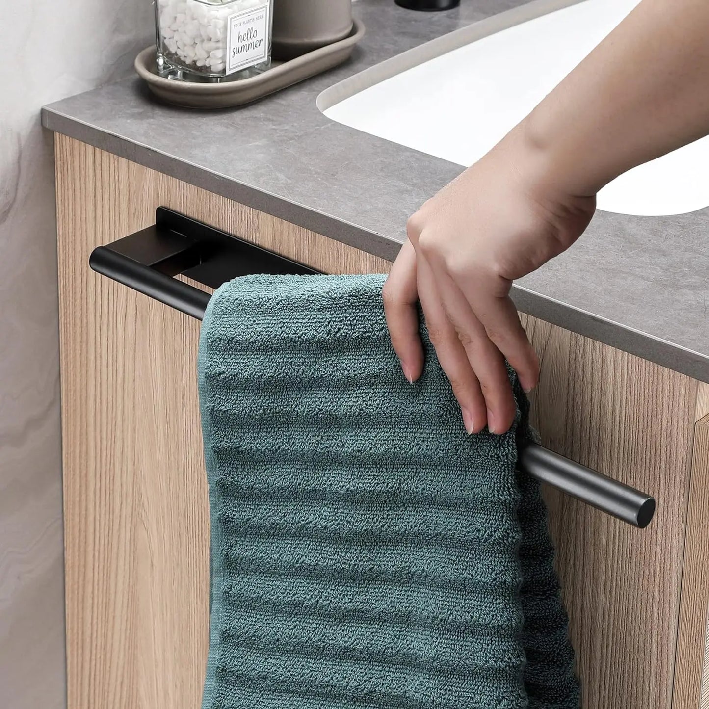 Bathroom Towel Racks No Drill Double Adhesive Towel Bar Stainless Steel 39CM