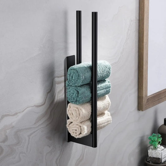 Bathroom Towel Racks No Drill Double Adhesive Towel Bar Stainless Steel 39CM